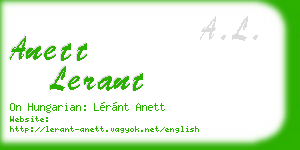 anett lerant business card