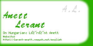 anett lerant business card